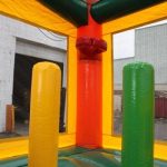 Check out the Basketball Hoop inside the Castle Combo Wet and Dry Bounce House Slide!