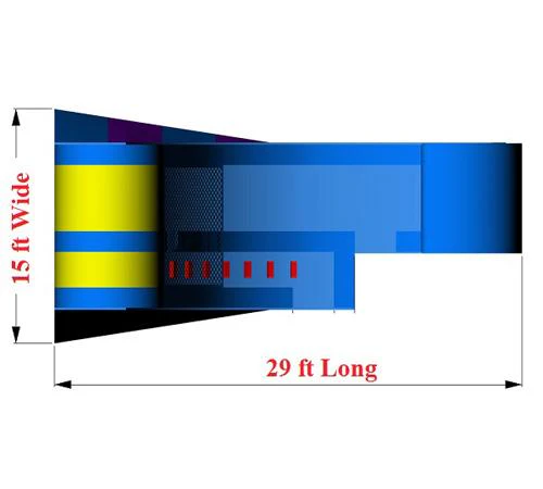 Top-down schematic view of the Rocky Mountain Water Slide